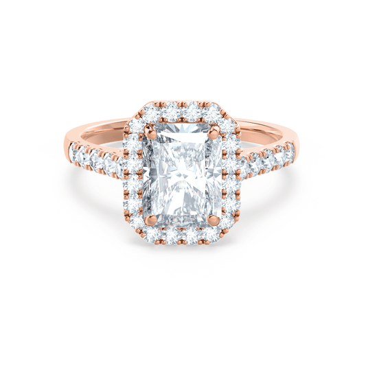 2.50 CT Radiant Lab-Grown Diamond Halo & Pave Engagement Ring 1