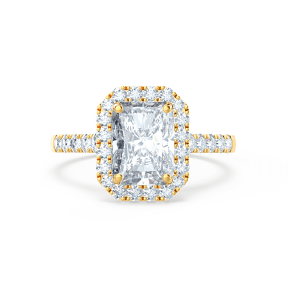 1.50 CT Radiant Lab Grown Diamond Halo & Pave Engagement Ring 2