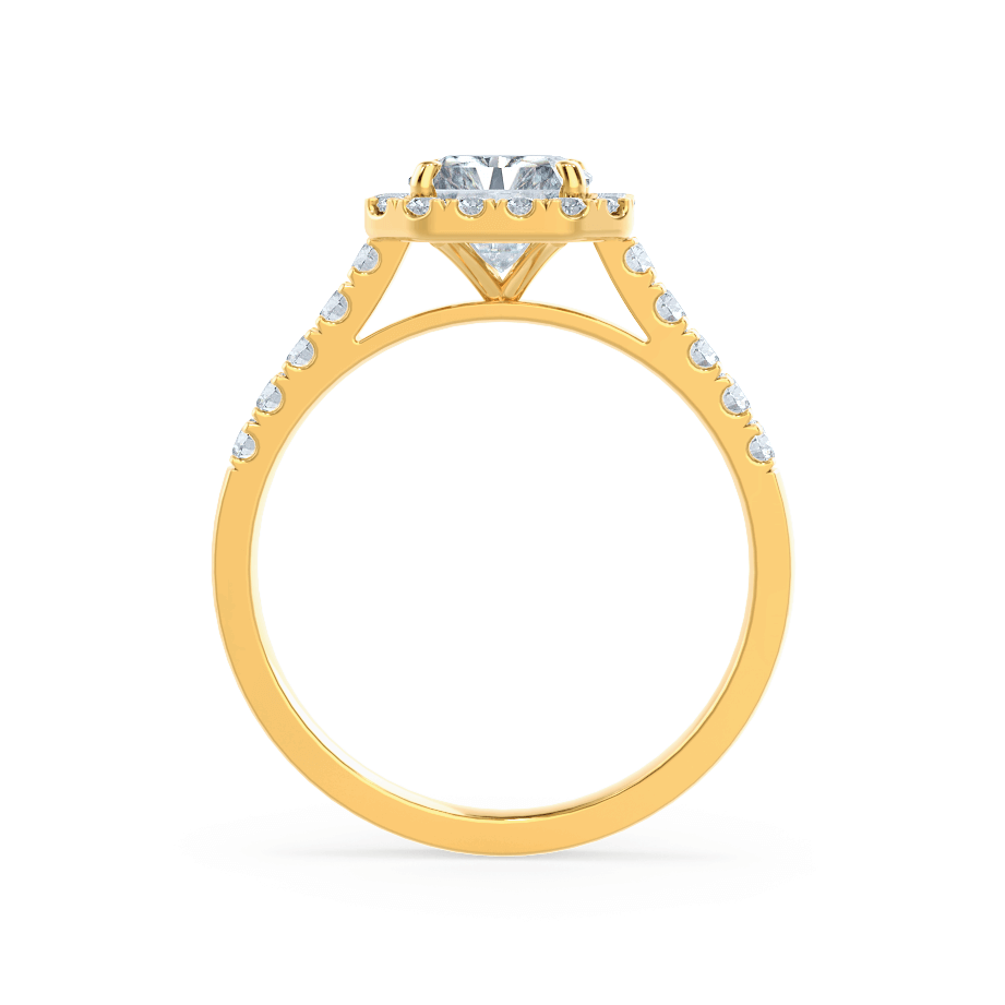1.50 CT Radiant Lab Grown Diamond Halo & Pave Engagement Ring 4