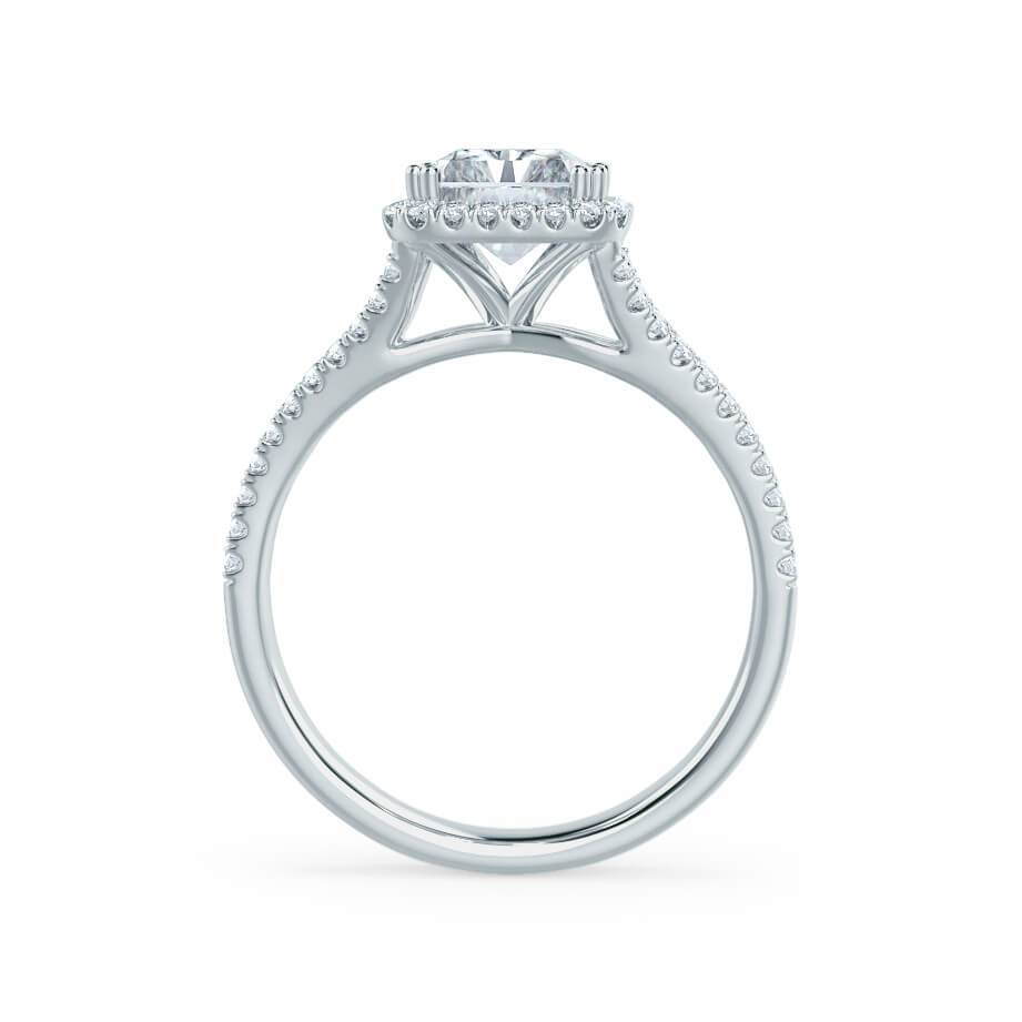 1.50 CT Radiant Lab-Grown Diamond Halo & Split Shank Engagement Ring 5