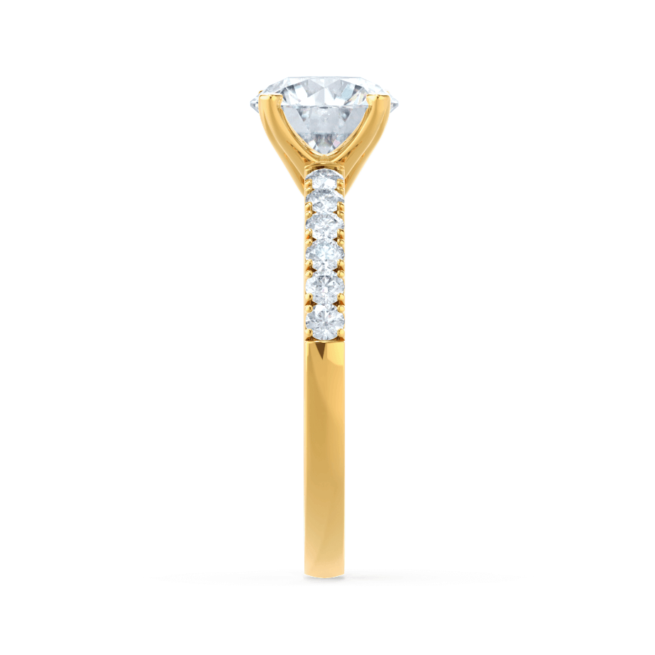 1.20 CT Round Lab-Grown Diamond Pave Engagement Ring 3