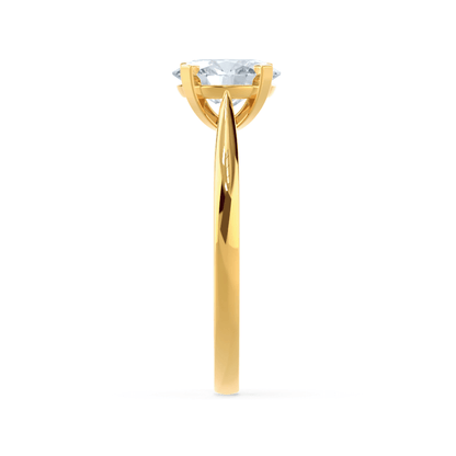 1.50 CT Oval Lab-Grown Diamond Solitaire Engagement Ring In Elegant Gold Setting 3