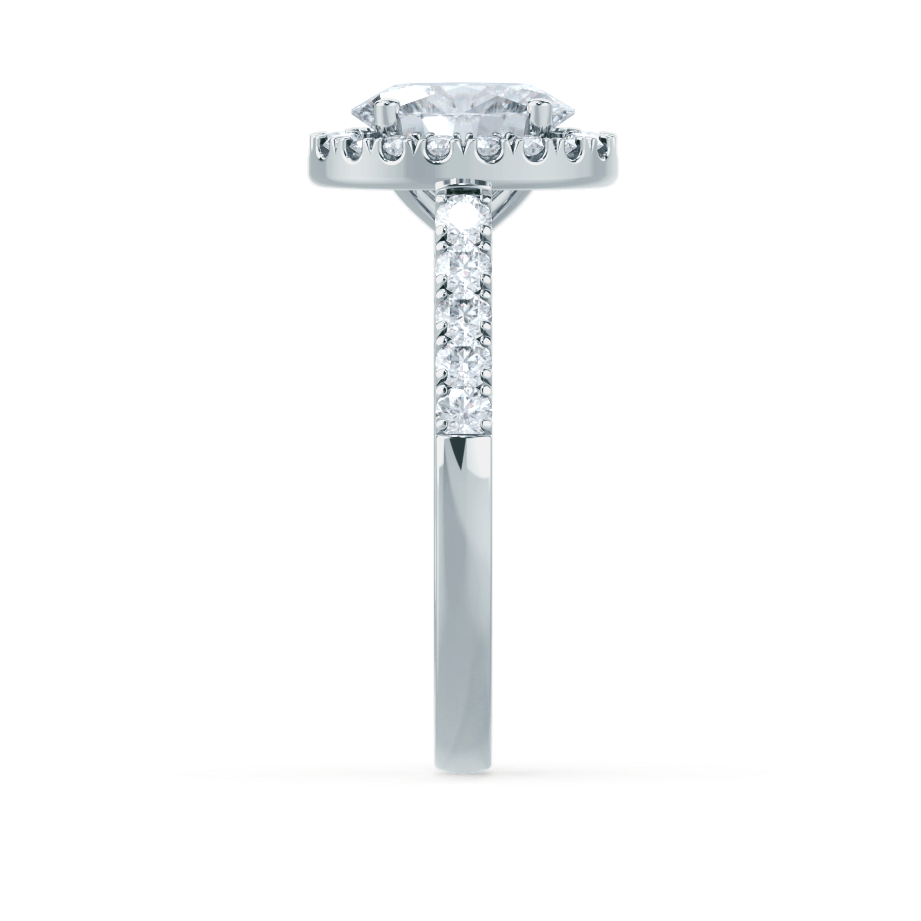 1.50 CT Oval Lab-Grown Diamond Halo Engagement Ring In Pave Setting 6