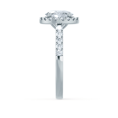 1.50 CT Oval Lab-Grown Diamond Halo Engagement Ring In Pave Setting 6