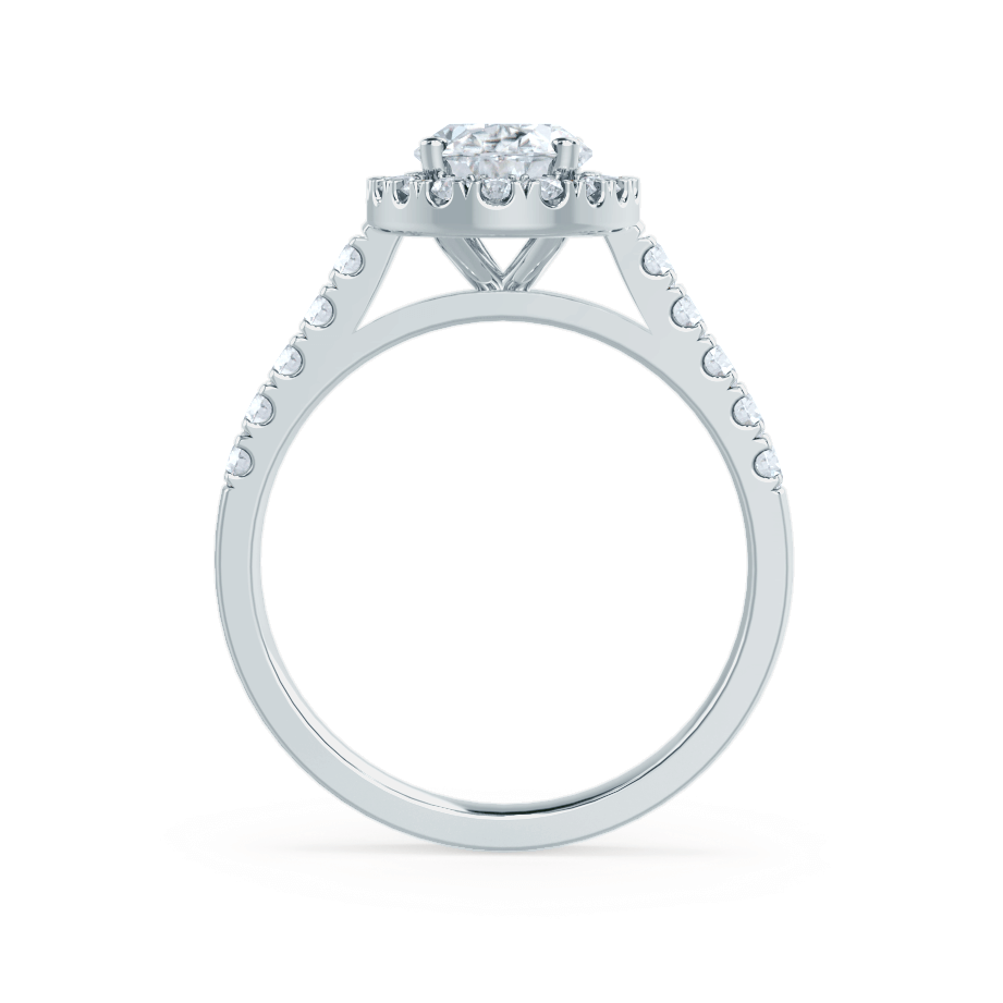 1.50 CT Oval Lab-Grown Diamond Halo Engagement Ring In Pave Setting 5