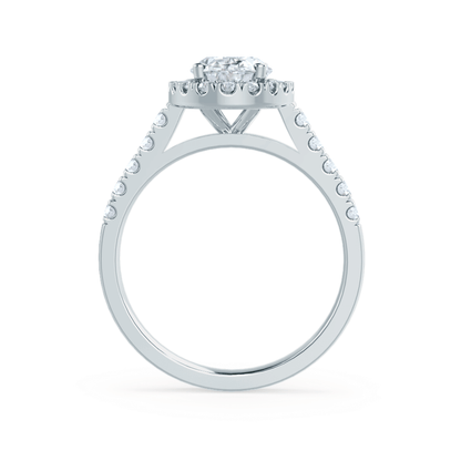 1.50 CT Oval Lab-Grown Diamond Halo Engagement Ring In Pave Setting 5