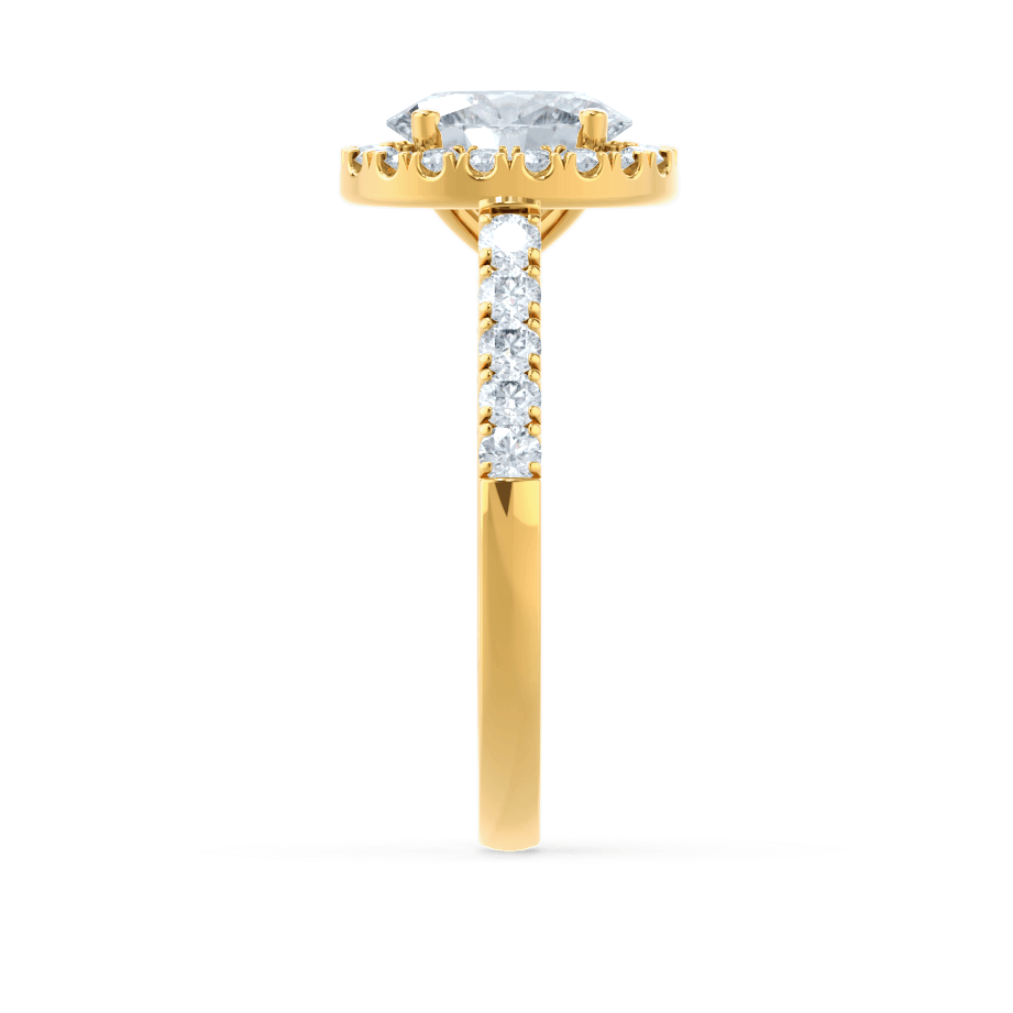 1.50 CT Oval Lab Grown Diamond Halo & Pave Engagement Ring 2