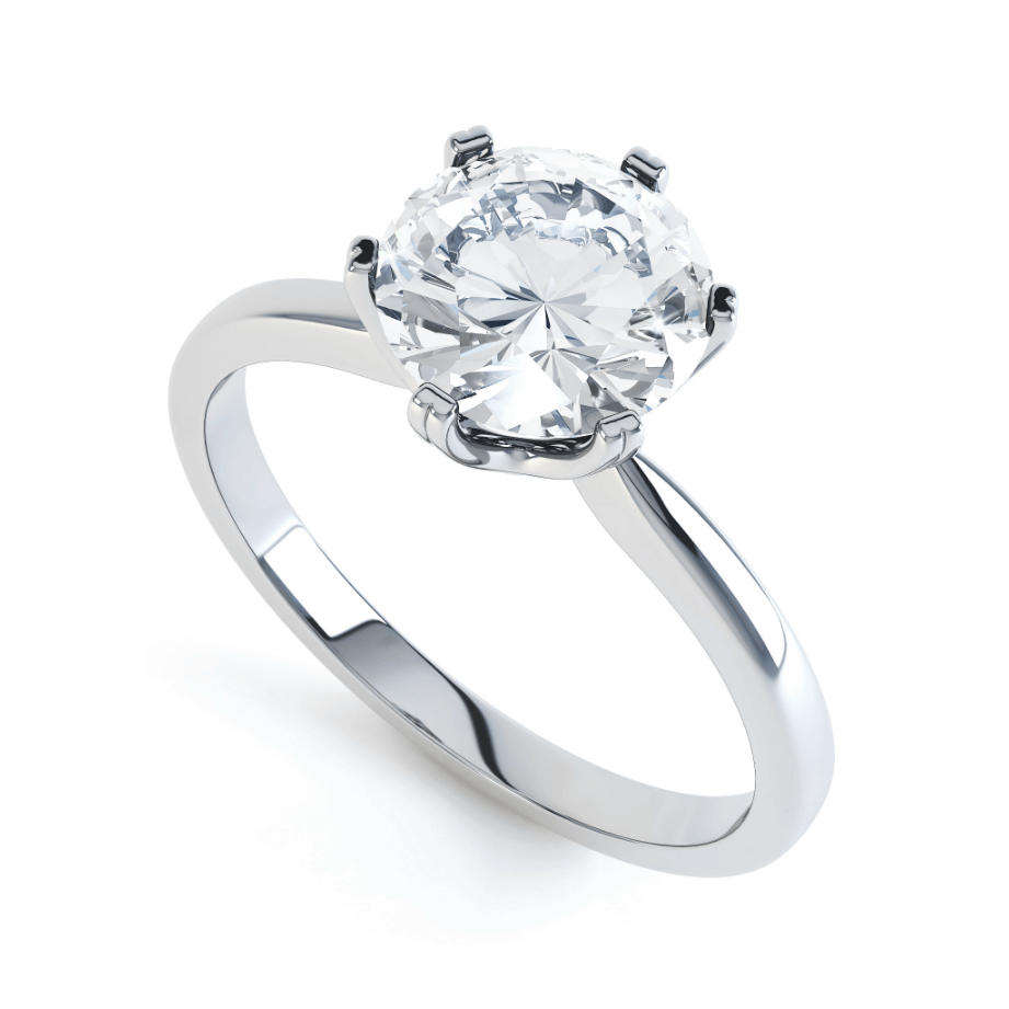 Brilliant 1.0 CT Round Lab-Grown Diamond Solitaire Engagement Ring 4