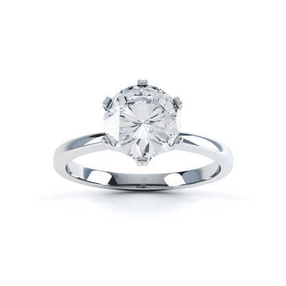 Brilliant 1.0 CT Round Lab-Grown Diamond Solitaire Engagement Ring 3