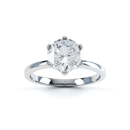 1.0 CT Round Lab-Grown Diamond Solitaire Engagement Ring - Timeless Elegance 1