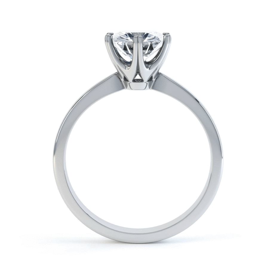 1.0 CT Round Lab-Grown Diamond Solitaire Engagement Ring - Timeless Elegance 3