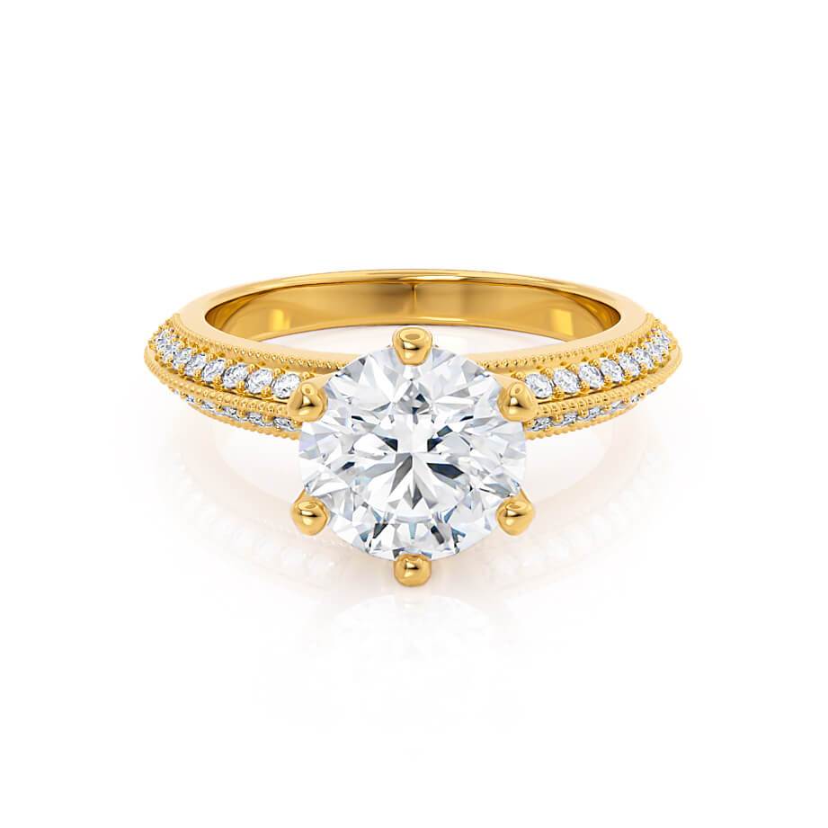 1.20 CT Round Lab-Grown Diamond Pave Engagement Ring 1
