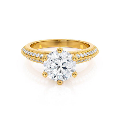 1.20 CT Round Lab-Grown Diamond Pave Engagement Ring 1