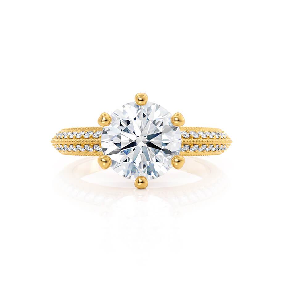 1.20 CT Round Lab-Grown Diamond Pave Engagement Ring 3