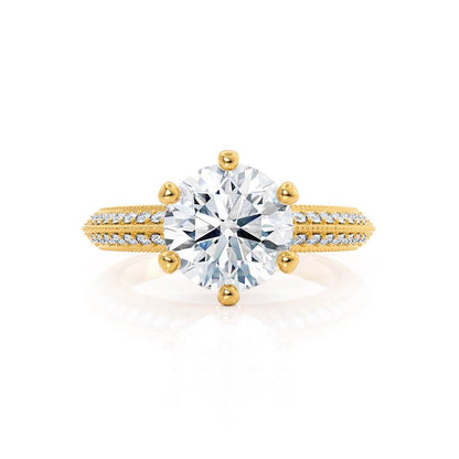 1.20 CT Round Lab-Grown Diamond Pave Engagement Ring 3