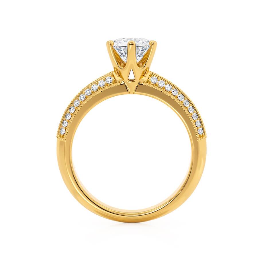 1.20 CT Round Lab-Grown Diamond Pave Engagement Ring 4