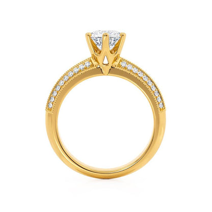 1.20 CT Round Lab-Grown Diamond Pave Engagement Ring 4