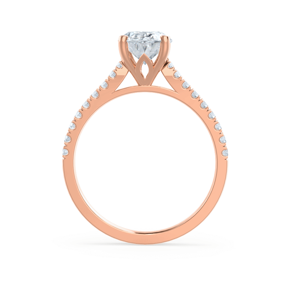 1.50 CT Oval Lab Grown Diamond Pave Engagement Ring 4