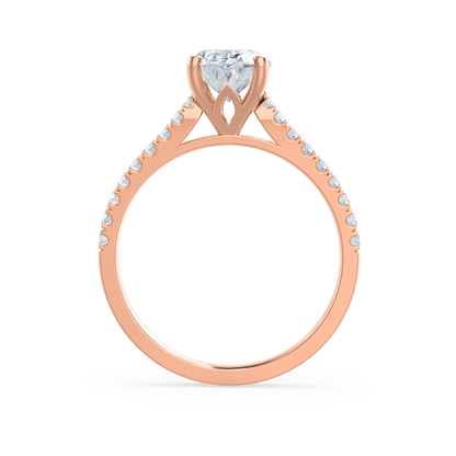 1.50 CT Oval Lab Grown Diamond Pave Engagement Ring 4