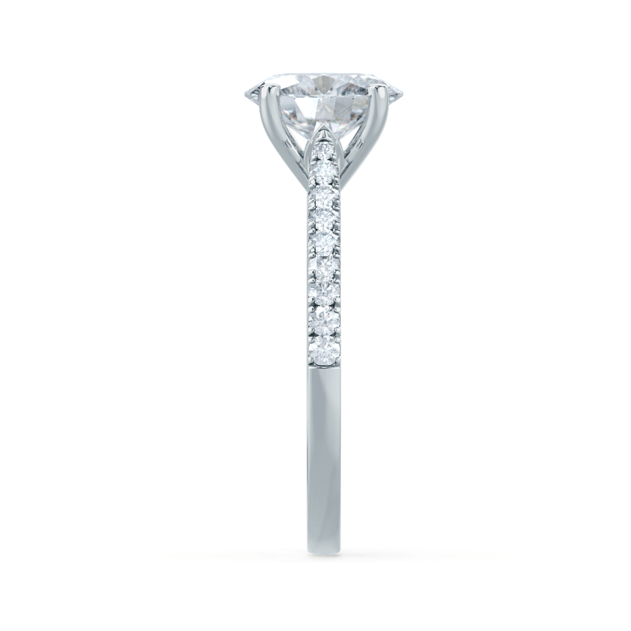 1.50 CT Oval Lab Grown Diamond Pave Engagement Ring 4