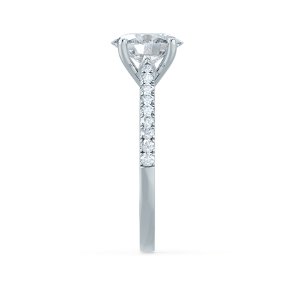 1.50 CT Oval Lab Grown Diamond Pave Engagement Ring 4