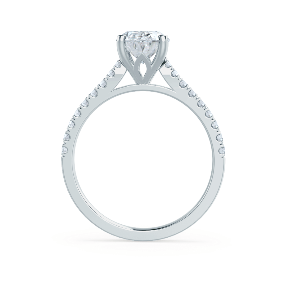 1.50 CT Round Lab-Grown Diamond Pave Engagement Ring 3
