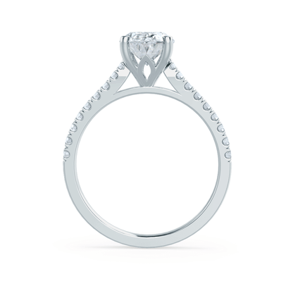 1.50 CT Round Lab-Grown Diamond Pave Engagement Ring 3