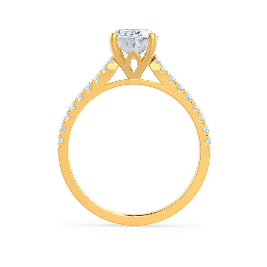 1.20 CT Round Lab-Grown Diamond Pave Setting Engagement Ring 3