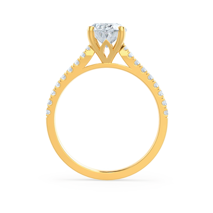 1.20 CT Round Lab-Grown Diamond Pave Setting Engagement Ring 3