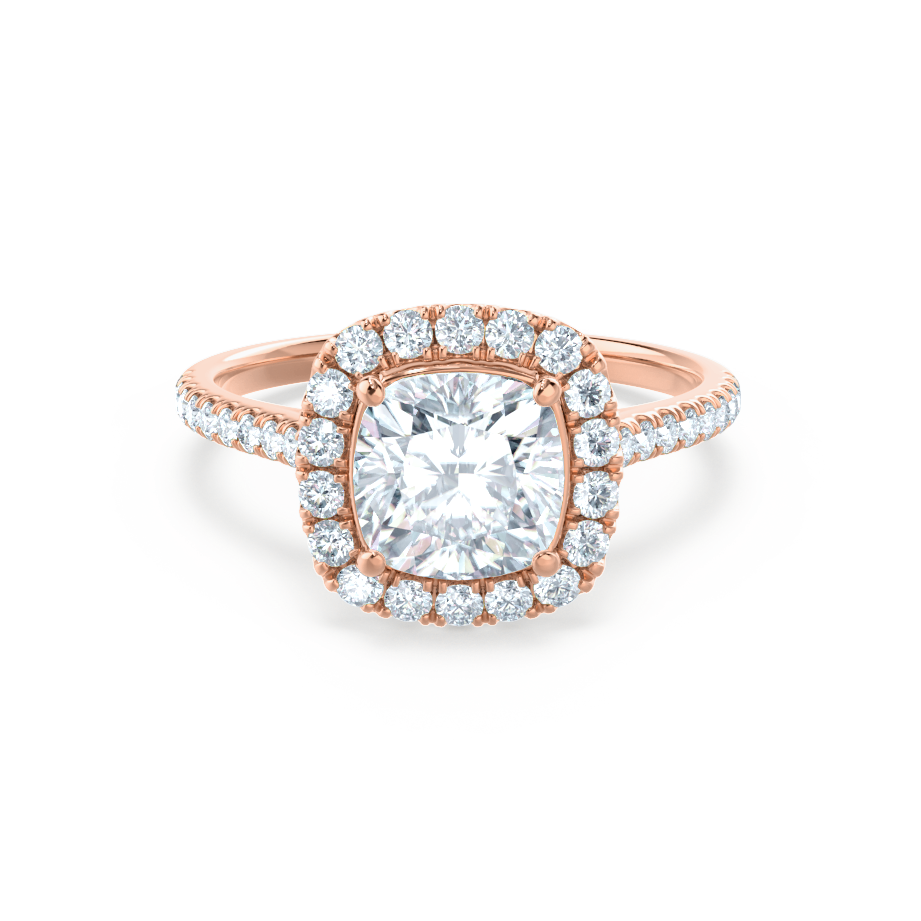 1.20 CT Cushion-Cut Lab Grown Diamond Halo Engagement Ring 1