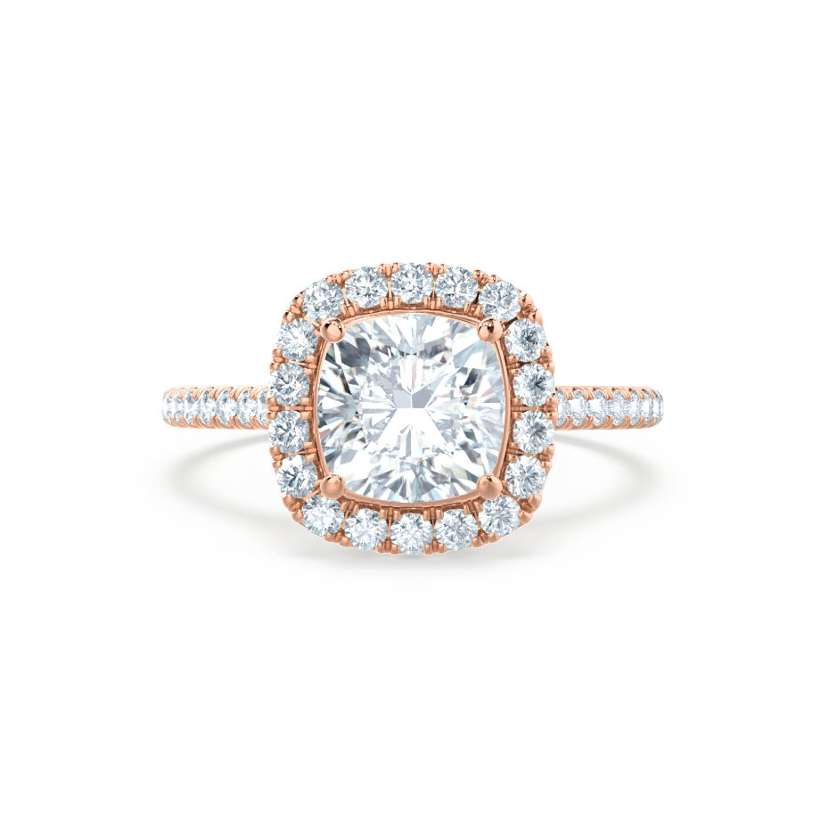 1.20 CT Cushion-Cut Lab Grown Diamond Halo Engagement Ring 2
