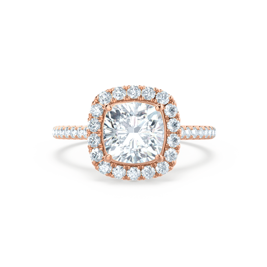1.20 CT Cushion-Cut Lab Grown Diamond Halo Engagement Ring 2