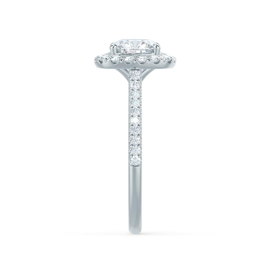 1.0 CT Cushion Lab-Grown Diamond Halo & Pave Engagement Ring 4