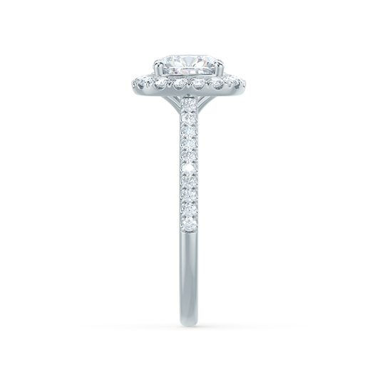 2.50 CT Cushion Lab-Grown Diamond Halo Engagement Ring 2