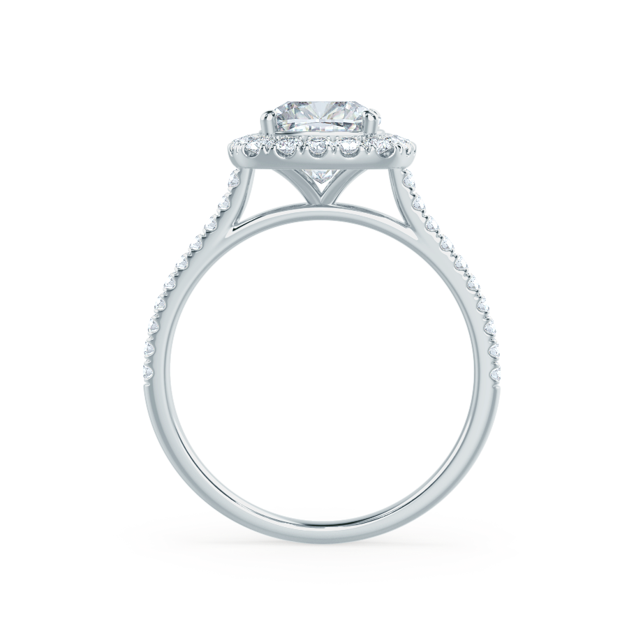 2.50 CT Cushion Lab-Grown Diamond Halo Engagement Ring 4