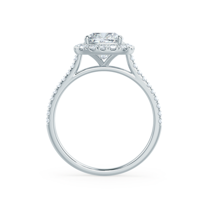 2.50 CT Cushion Lab-Grown Diamond Halo Engagement Ring 4