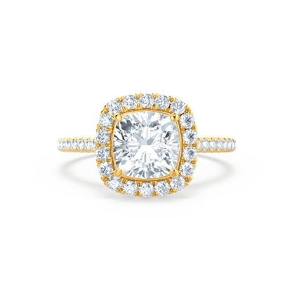 1.20 CT Cushion Cut Lab Grown Diamond Halo & Pave Engagement Ring 2