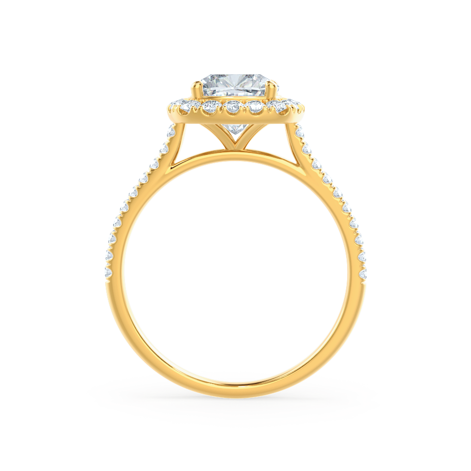 1.20 CT Cushion Cut Lab Grown Diamond Halo & Pave Engagement Ring 4