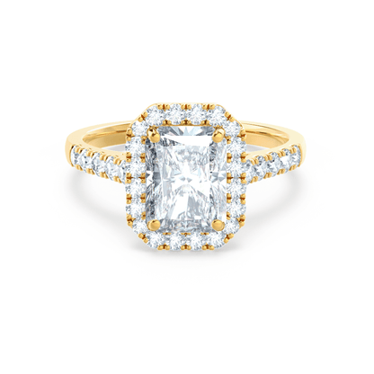 1.50 CT Radiant Lab Grown Diamond Halo & Pave Engagement Ring 1