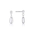 Load image into Gallery viewer, 0.10 TCW White Topaz & Lab Grown Diamond Gold Drop Earrings
