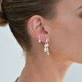 Load image into Gallery viewer, 0.10 TCW White Topaz & Lab Grown Diamond Gold Drop Earrings
