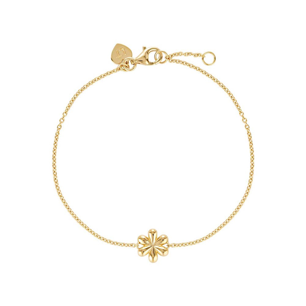 Elegant Floral Gold Chain Bracelet 1