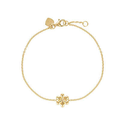 Elegant Floral Gold Chain Bracelet 1