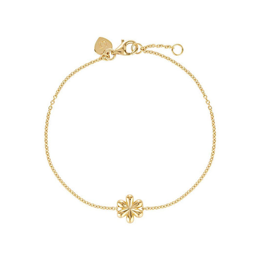 Elegant Floral Gold Chain Bracelet