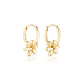 Load image into Gallery viewer, Golden Daisy Huggie Hoop Earrings
