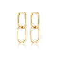 Load image into Gallery viewer, Golden Glamour: Double Oval Link Earrings 1
