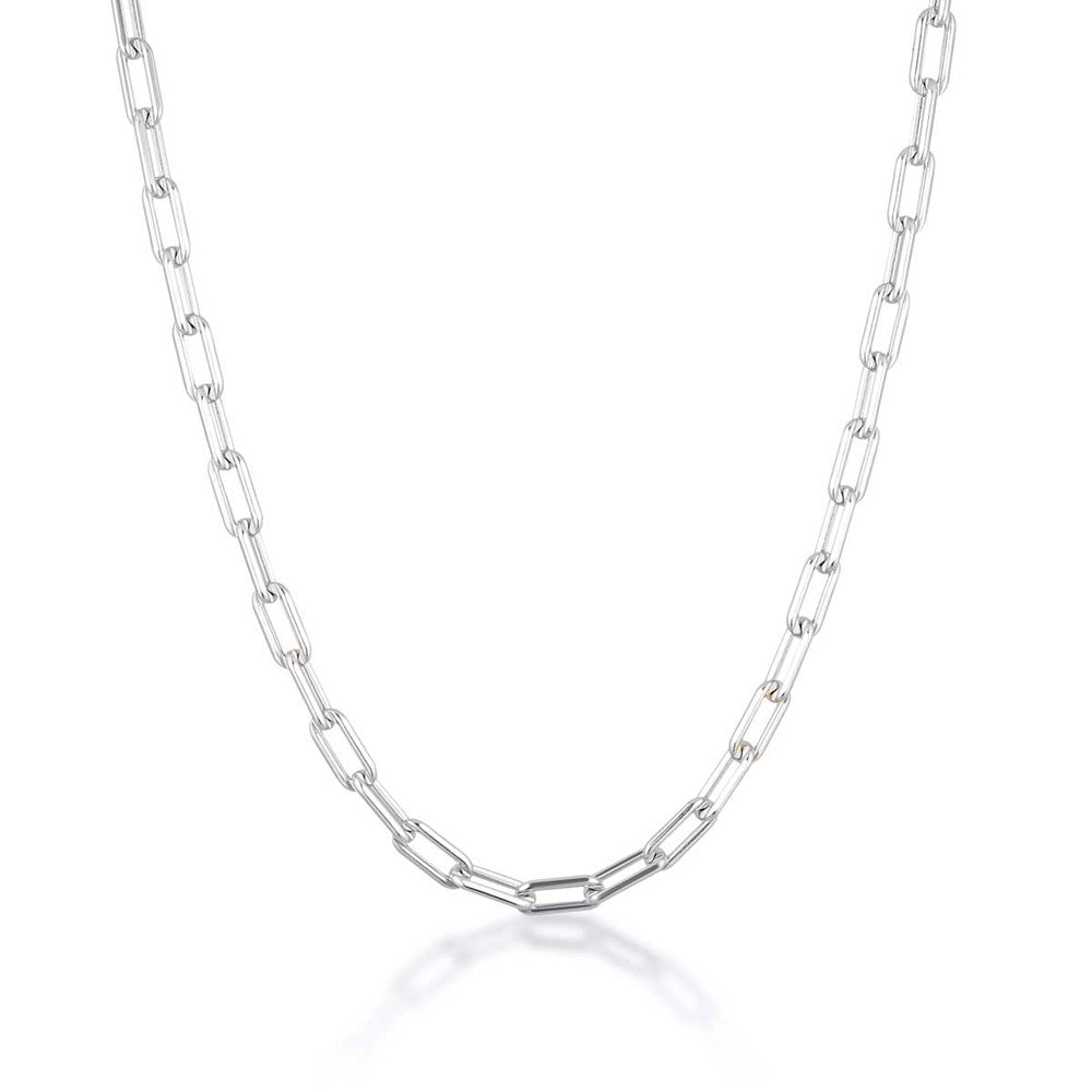 Elegance in 18K Gold: Paperclip Chain Necklace