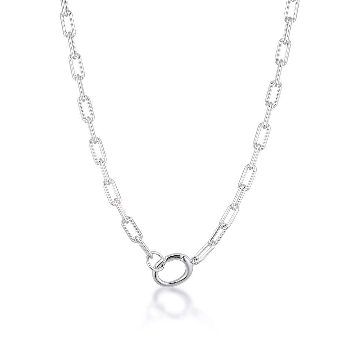 Elegance in 18K Gold: Paperclip Chain Necklace 6