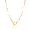 Load image into Gallery viewer, Elegance in 18K Gold: Paperclip Chain Necklace
