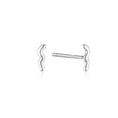 Load image into Gallery viewer, Classic Silver Wave Stud Earrings
